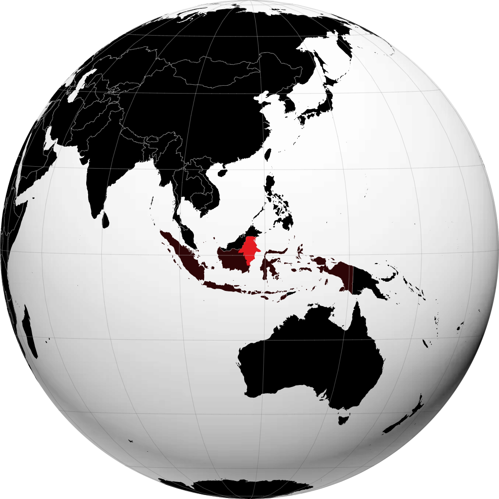 Prowincja Kalimantan Timur na globusie