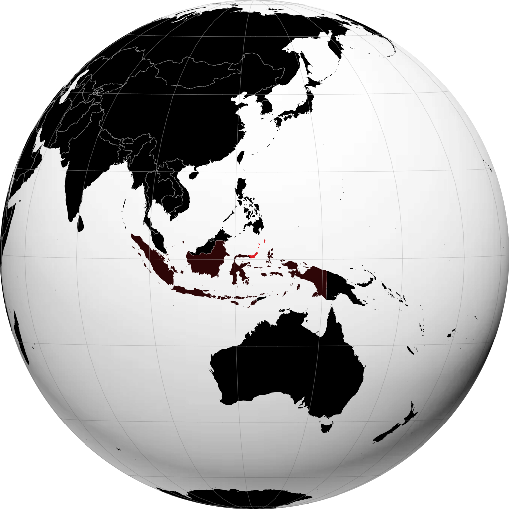Sulawesi Północne na globusie