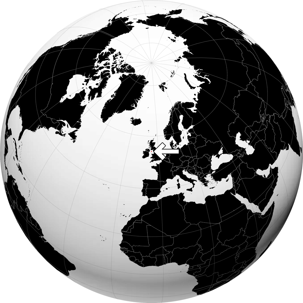 Wyspa Man na globusie