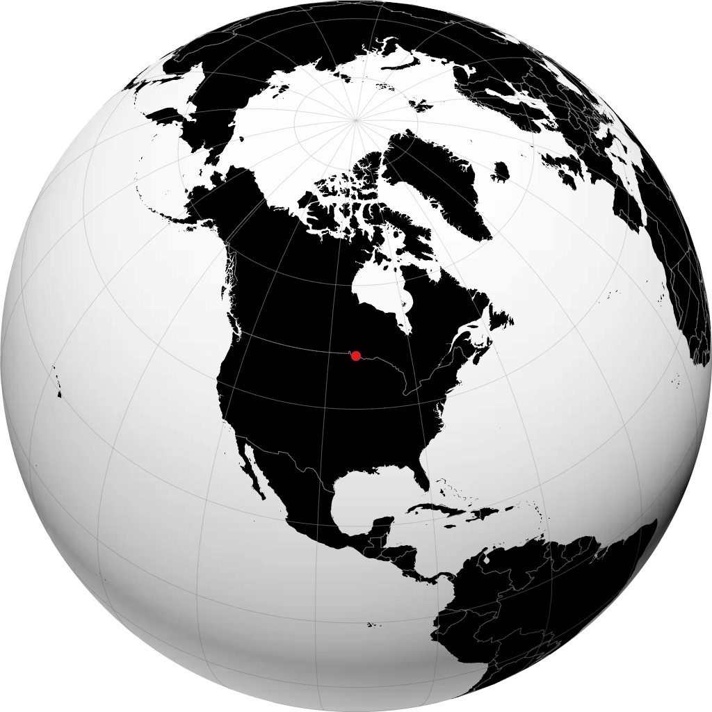 International Falls na globusie