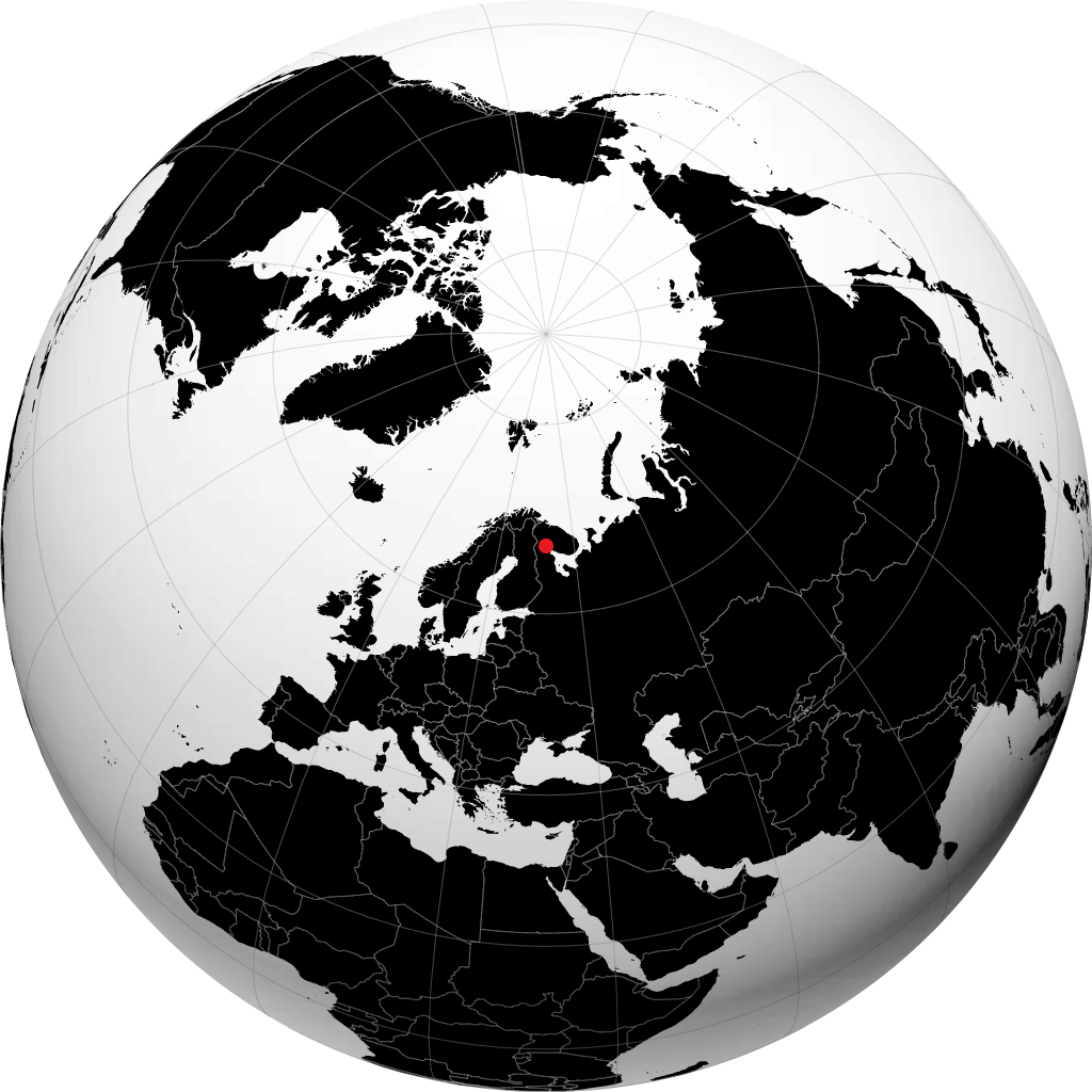 Kandałaksza na globusie