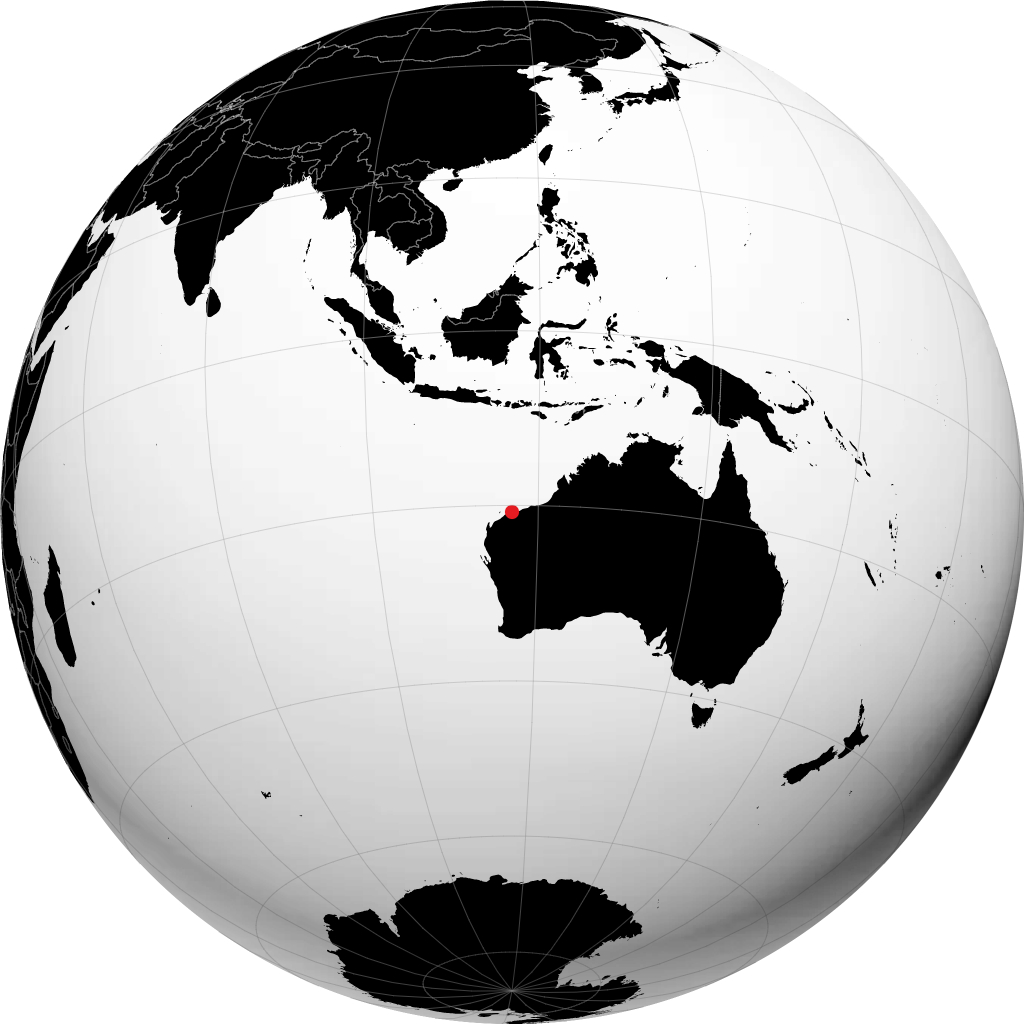 Karratha na globusie
