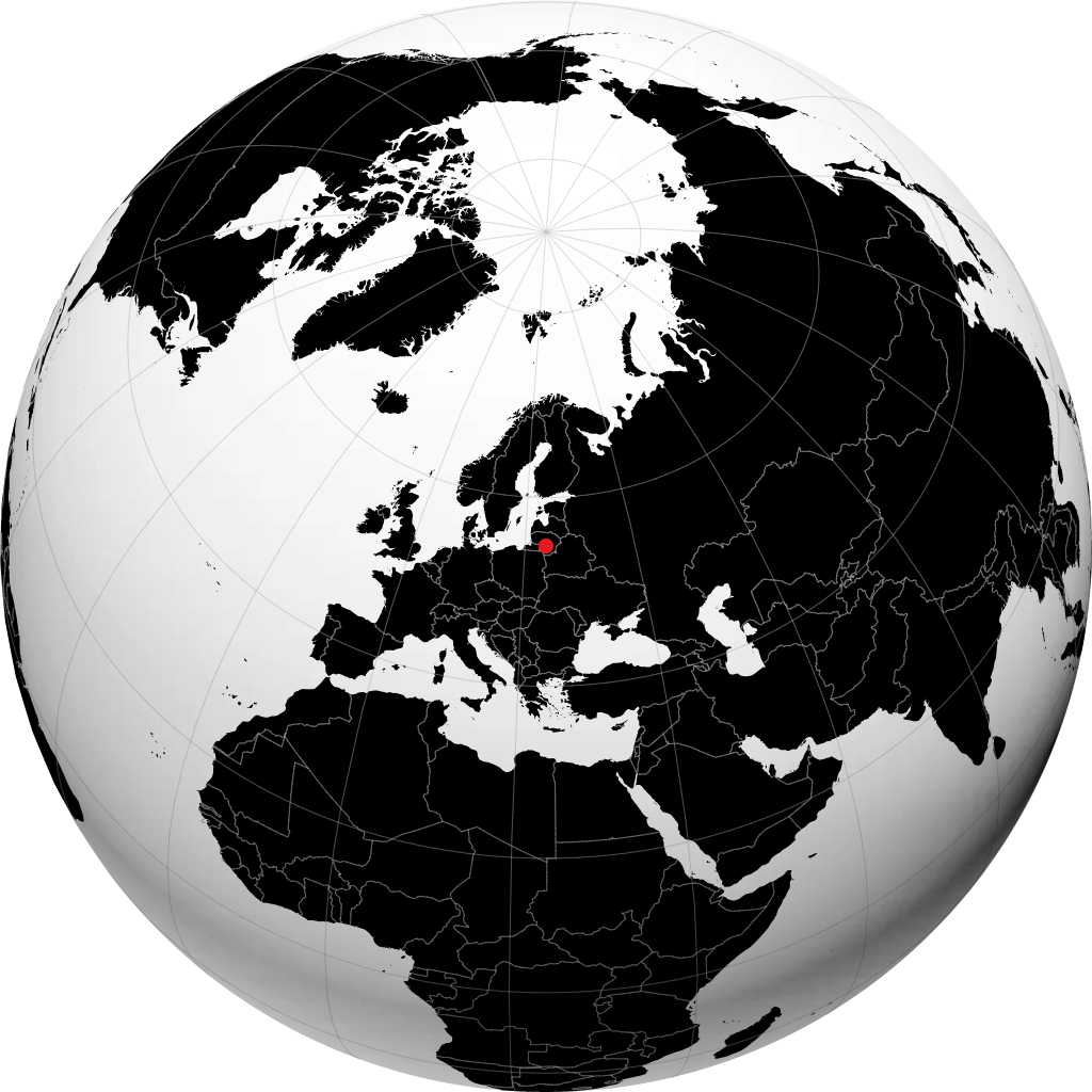 Kowno na globusie