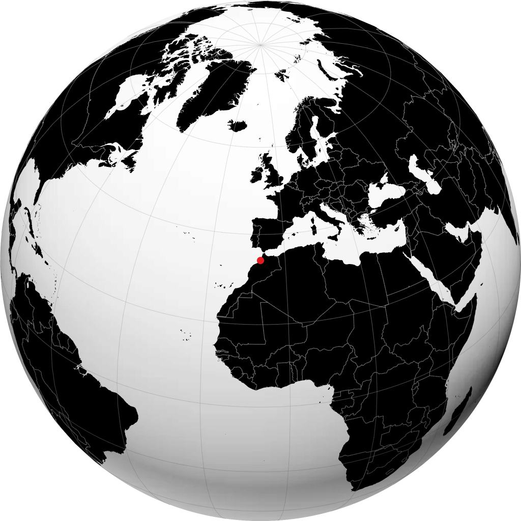 Kenitra na globusie