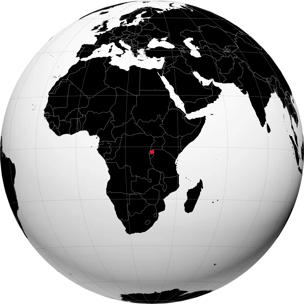 Kigali na globusie