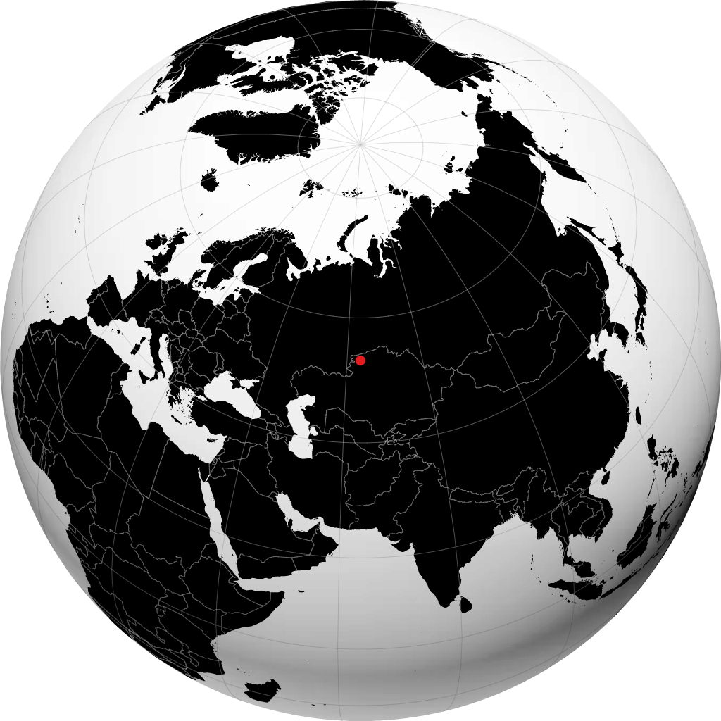 Kostanay na globusie
