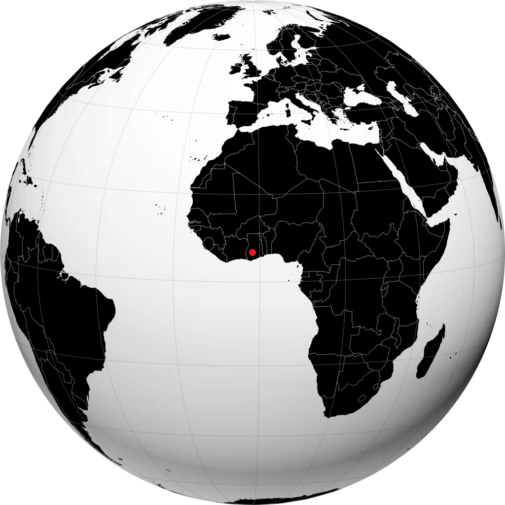 Kumasi na globusie