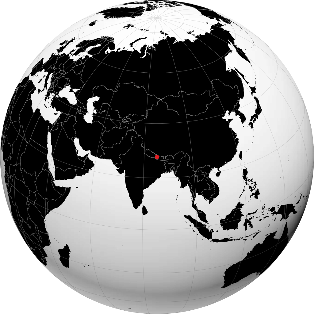 Lalitpur (Patan) na globusie