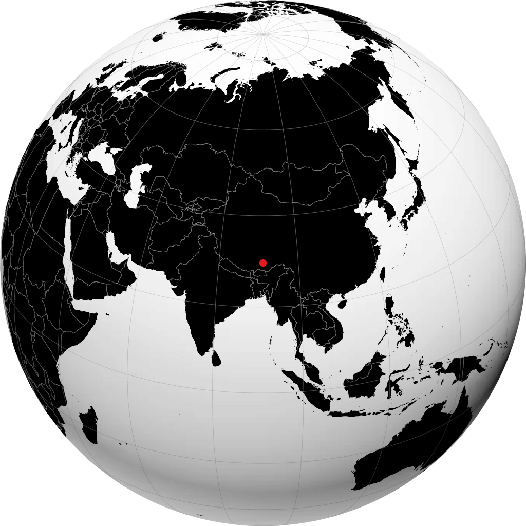Lhasa na globusie