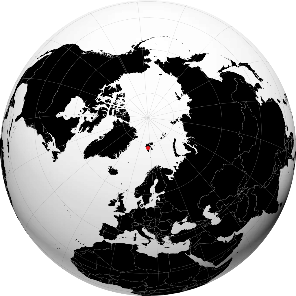 Longyearbyen na globusie