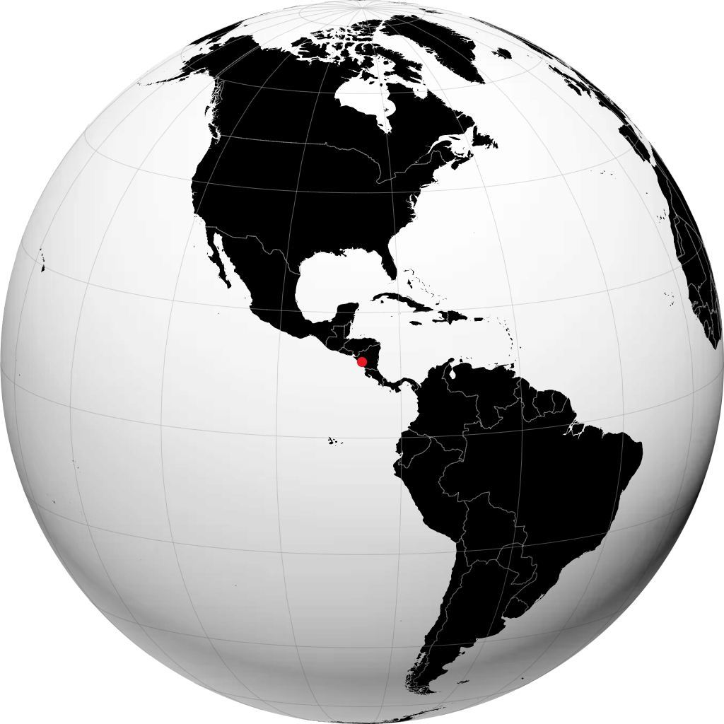 Managua na globusie