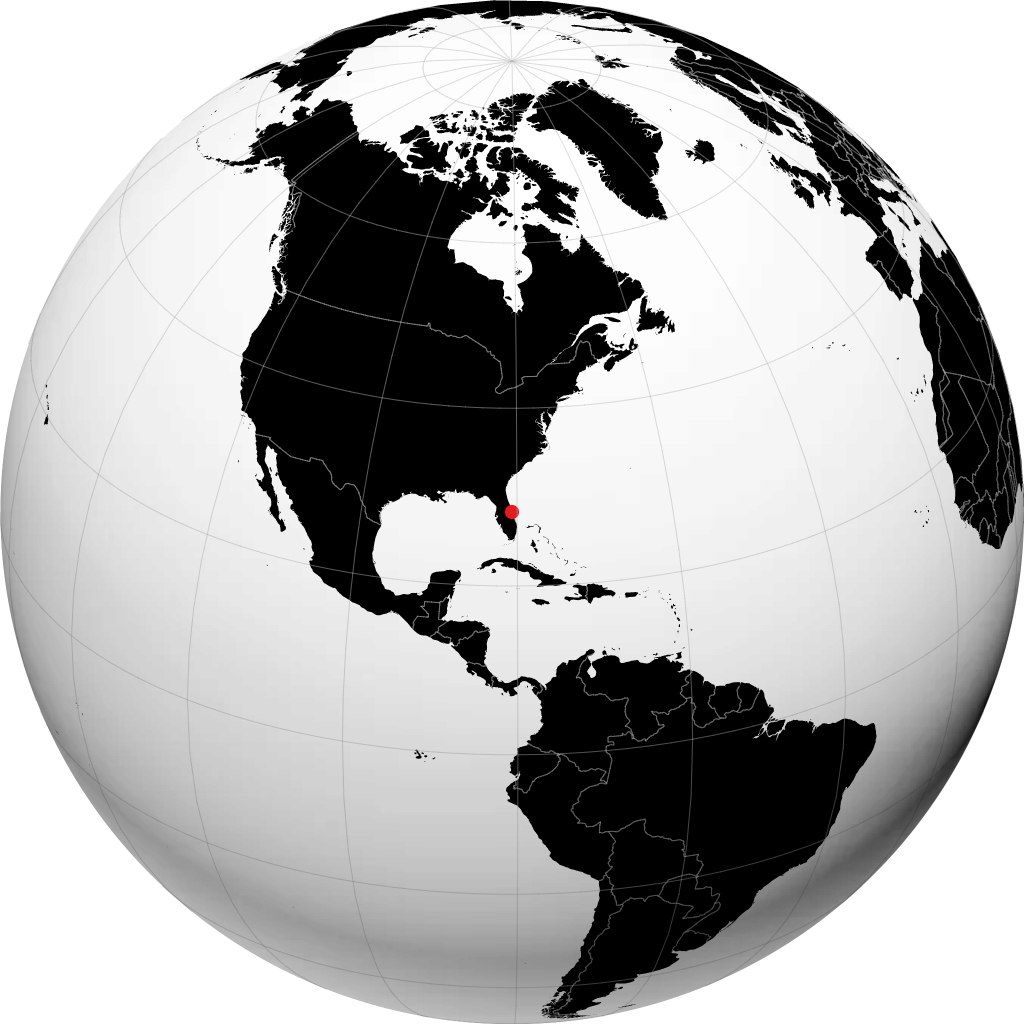 Merritt Island na globusie