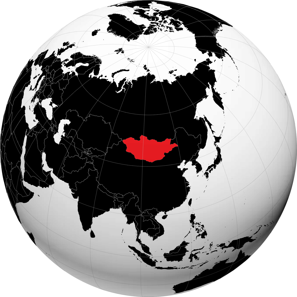 Mongolia na globusie