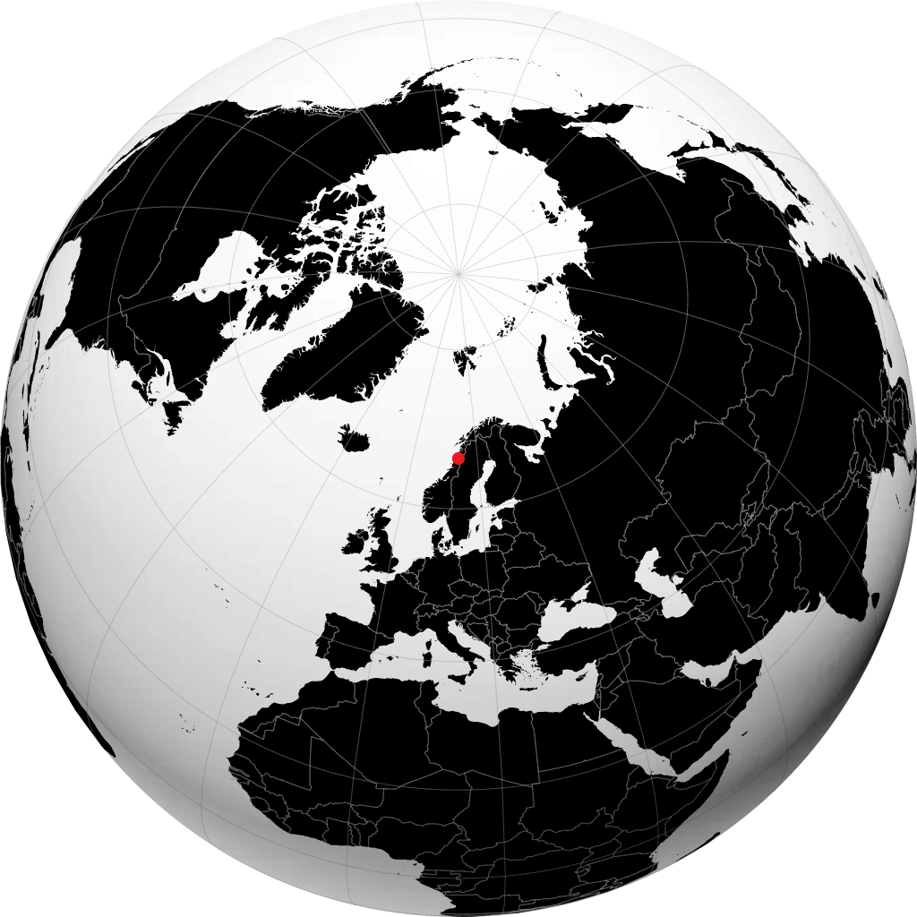 Mo i Rana na globusie
