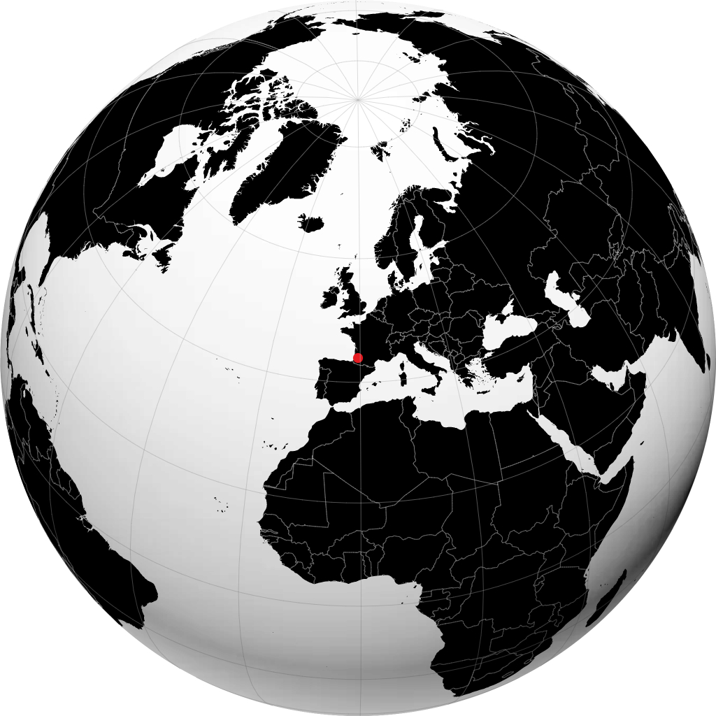Mont-de-Marsan na globusie