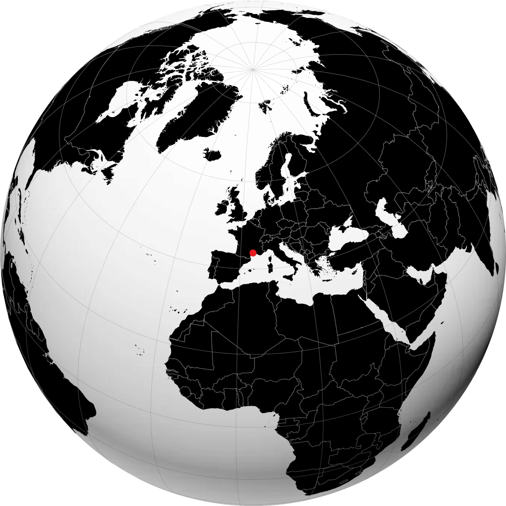 Montpellier na globusie