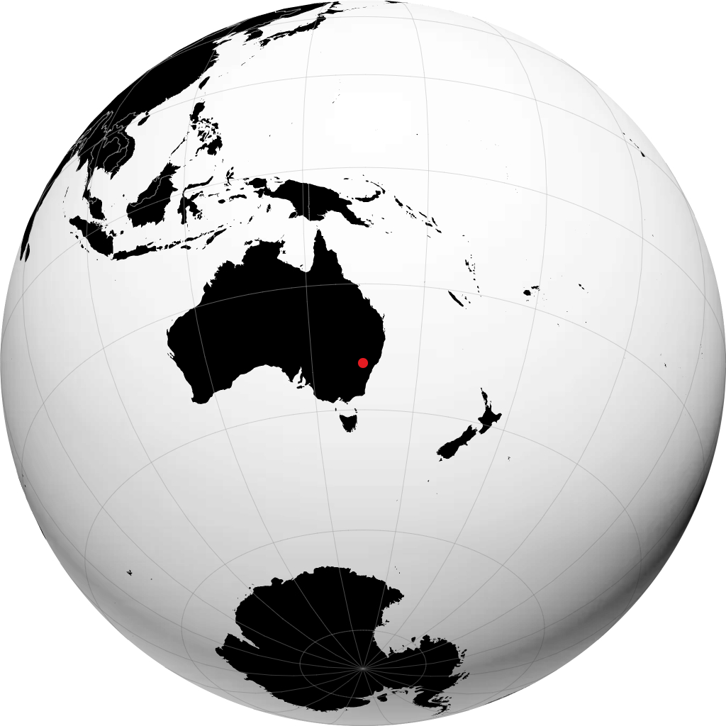Mudgee na globusie