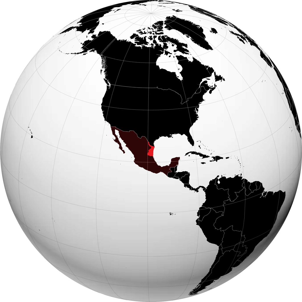 Tamaulipas na globusie