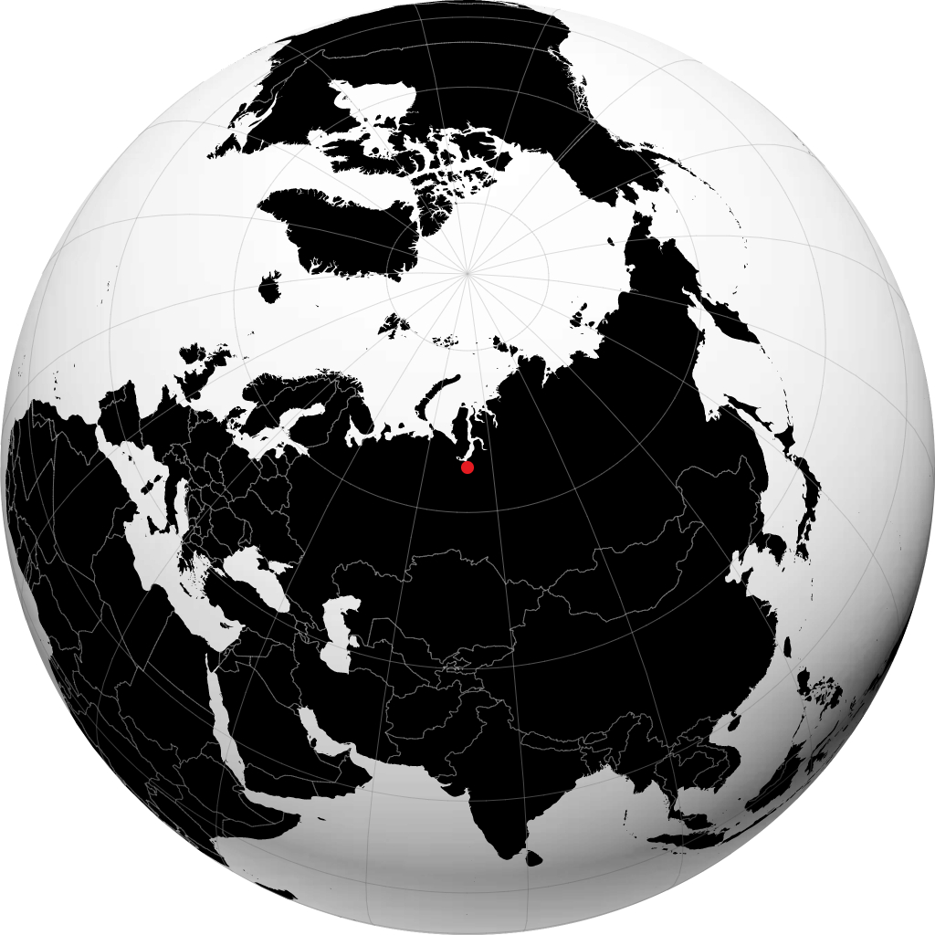 Nadym na globusie