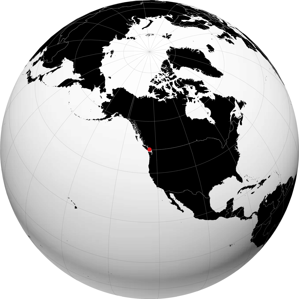 Nanaimo na globusie
