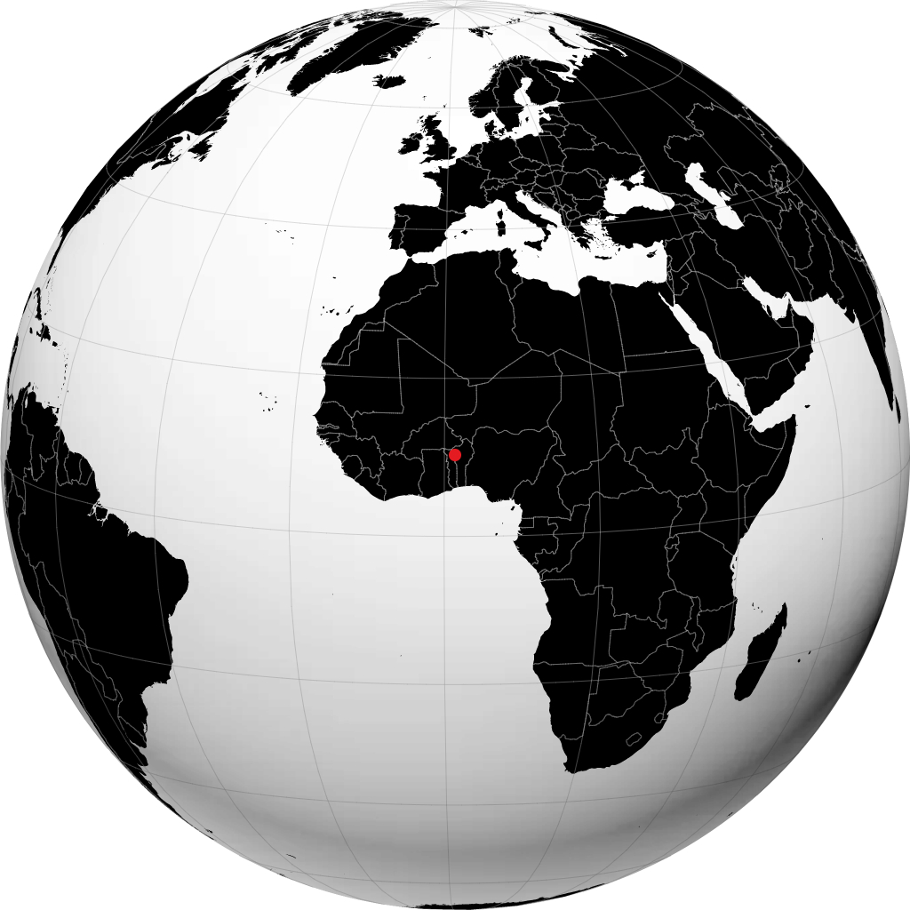 Natitingou na globusie