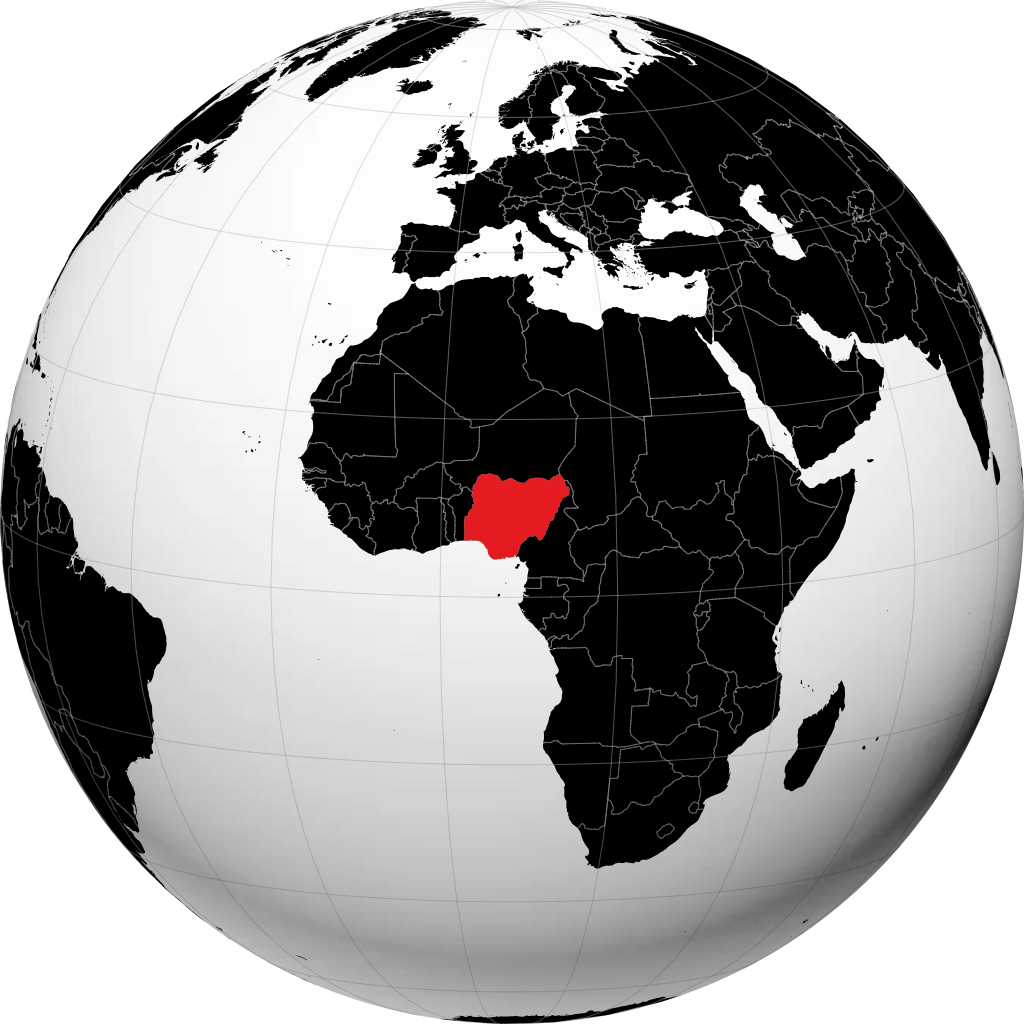 Nigeria na globusie