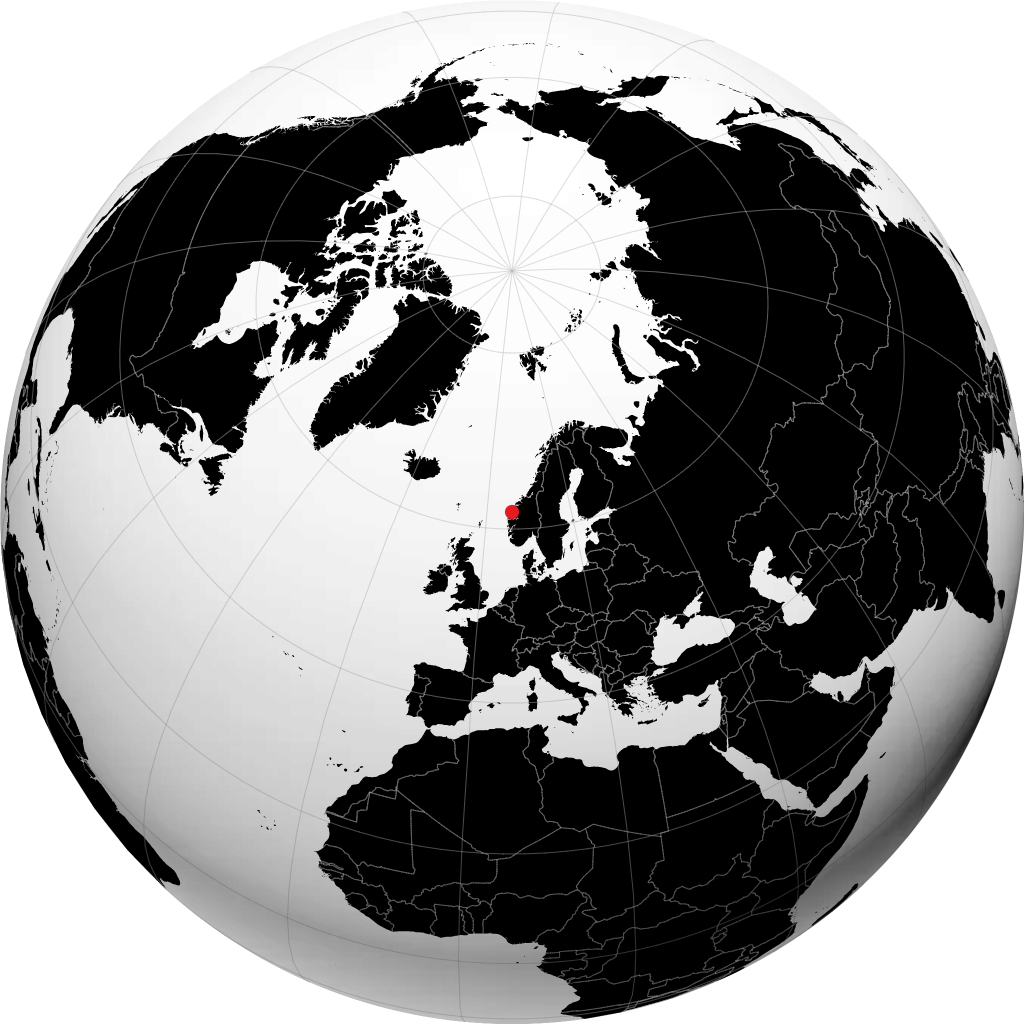 Nordfjordeid na globusie