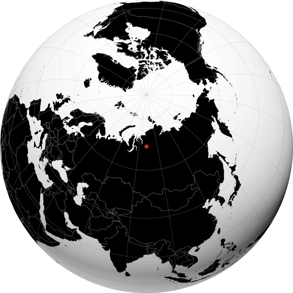 Norilsk na globusie