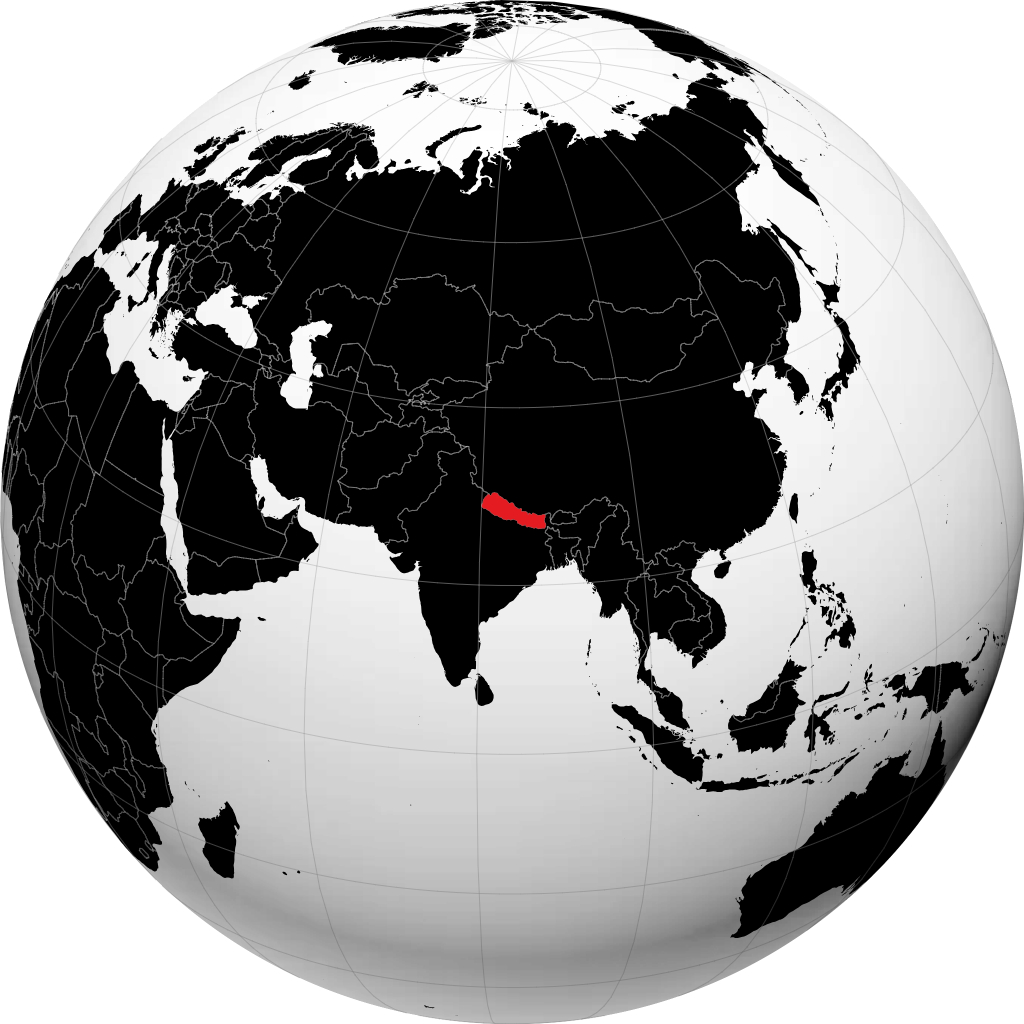 Nepal na globusie