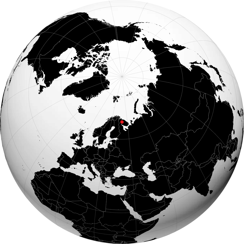 Oleniegorsk na globusie