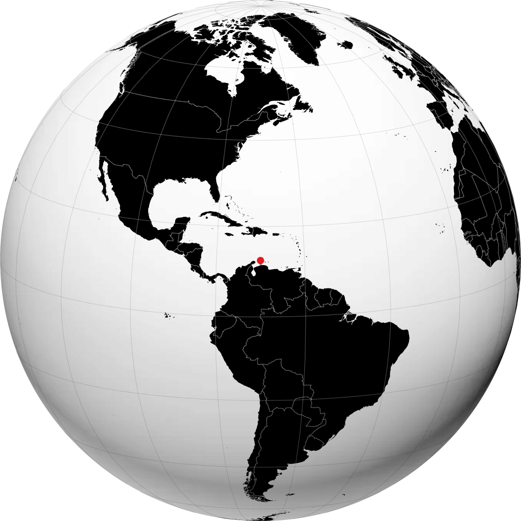 Oranjestad na globusie