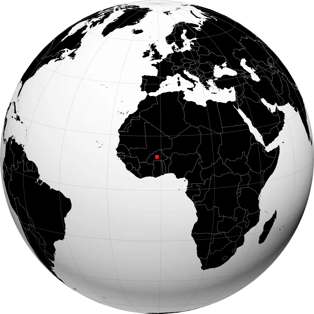Wagadugu na globusie