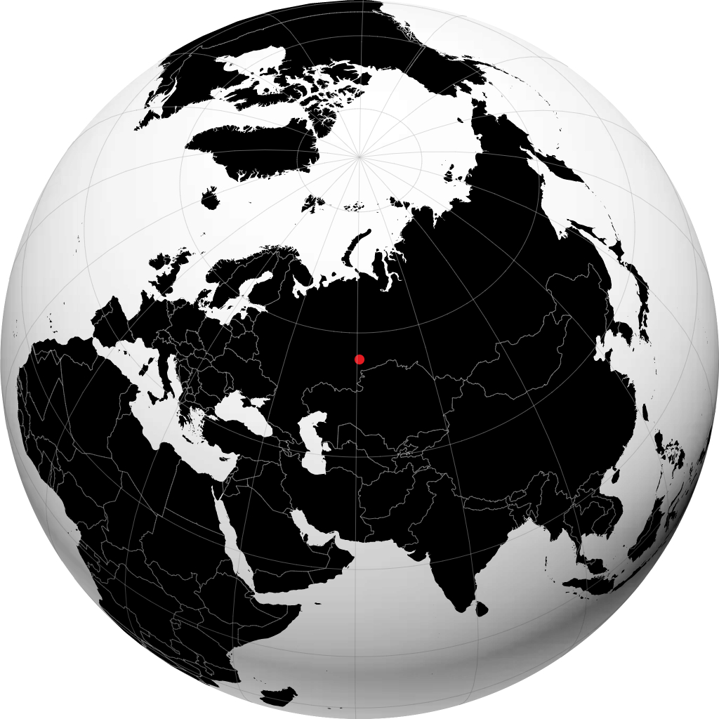 Oziorsk na globusie