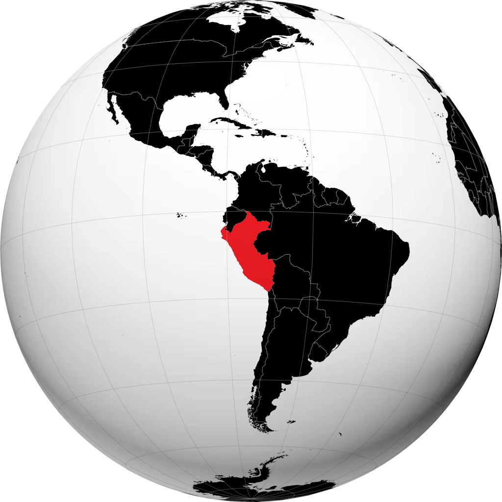 Peru na globusie