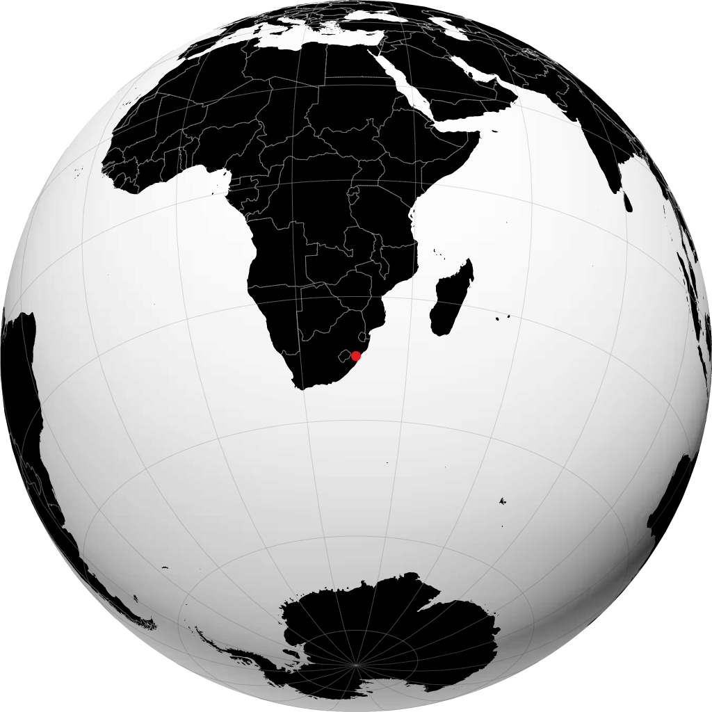 Pietermaritzburg na globusie