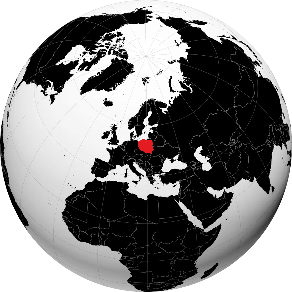 Polska na globusie