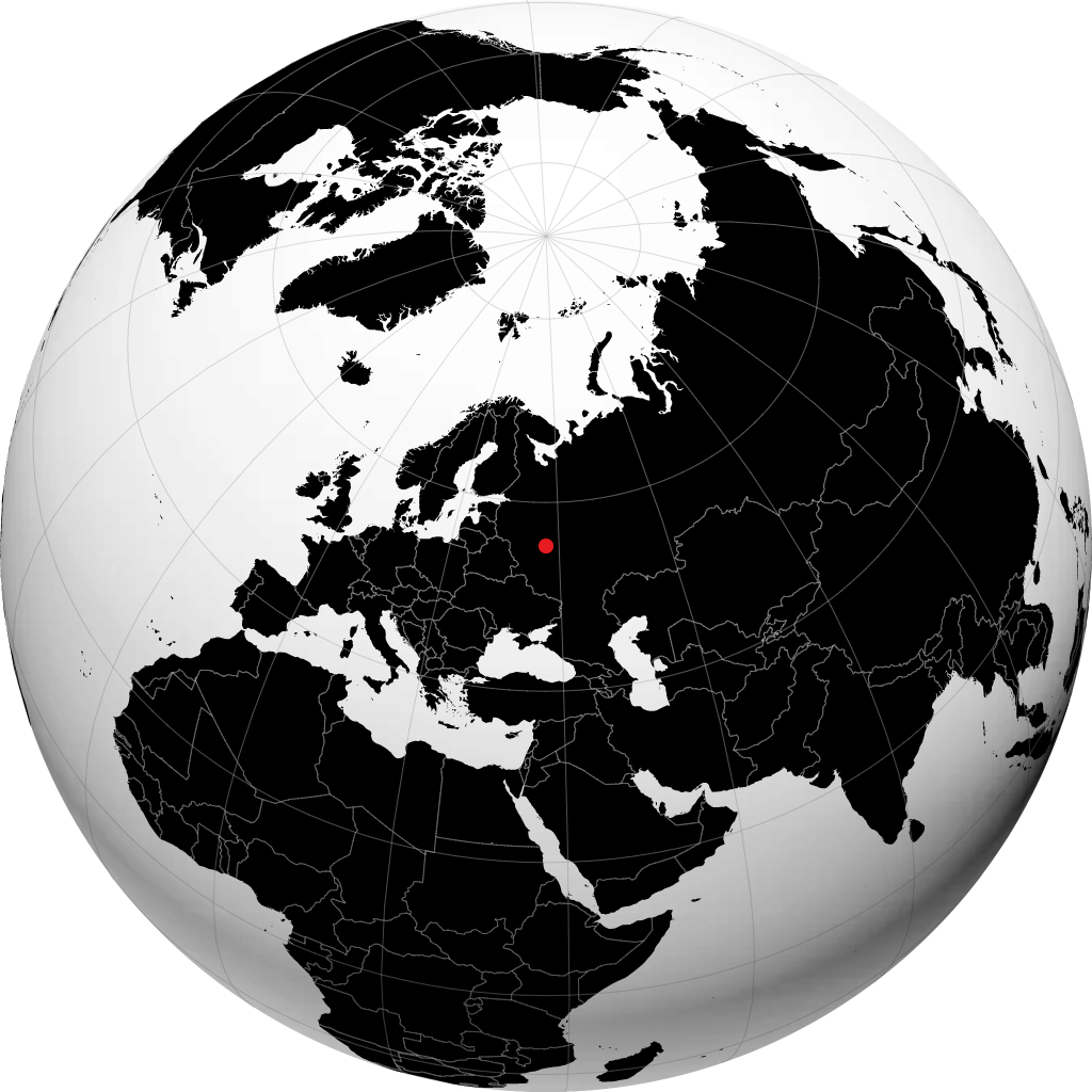 Podolsk na globusie