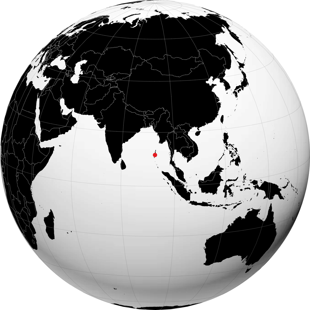 Port Blair na globusie