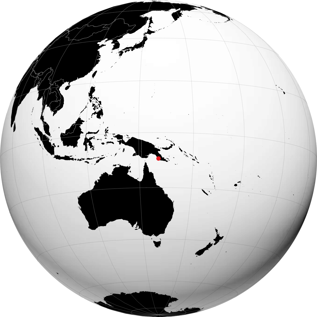 Port Moresby na globusie