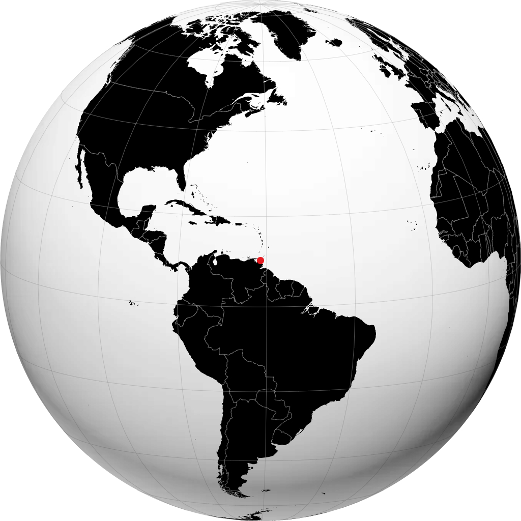 Princes Town na globusie