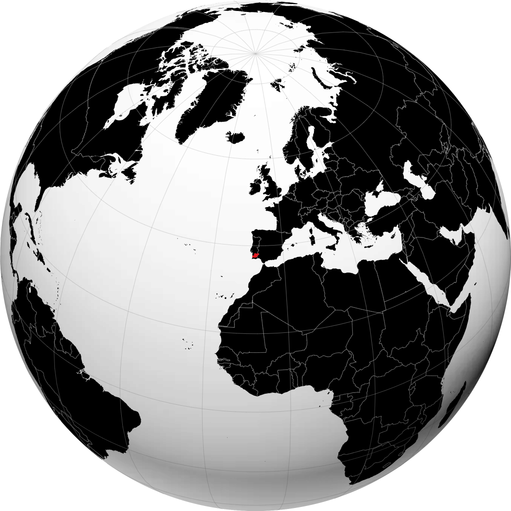 Dystrykt Beja na globusie