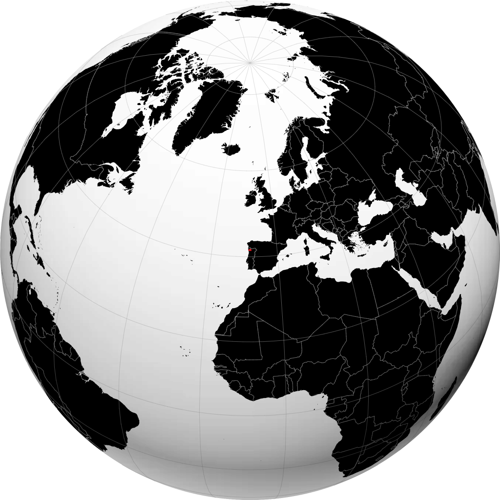 Dystrykt Braga na globusie
