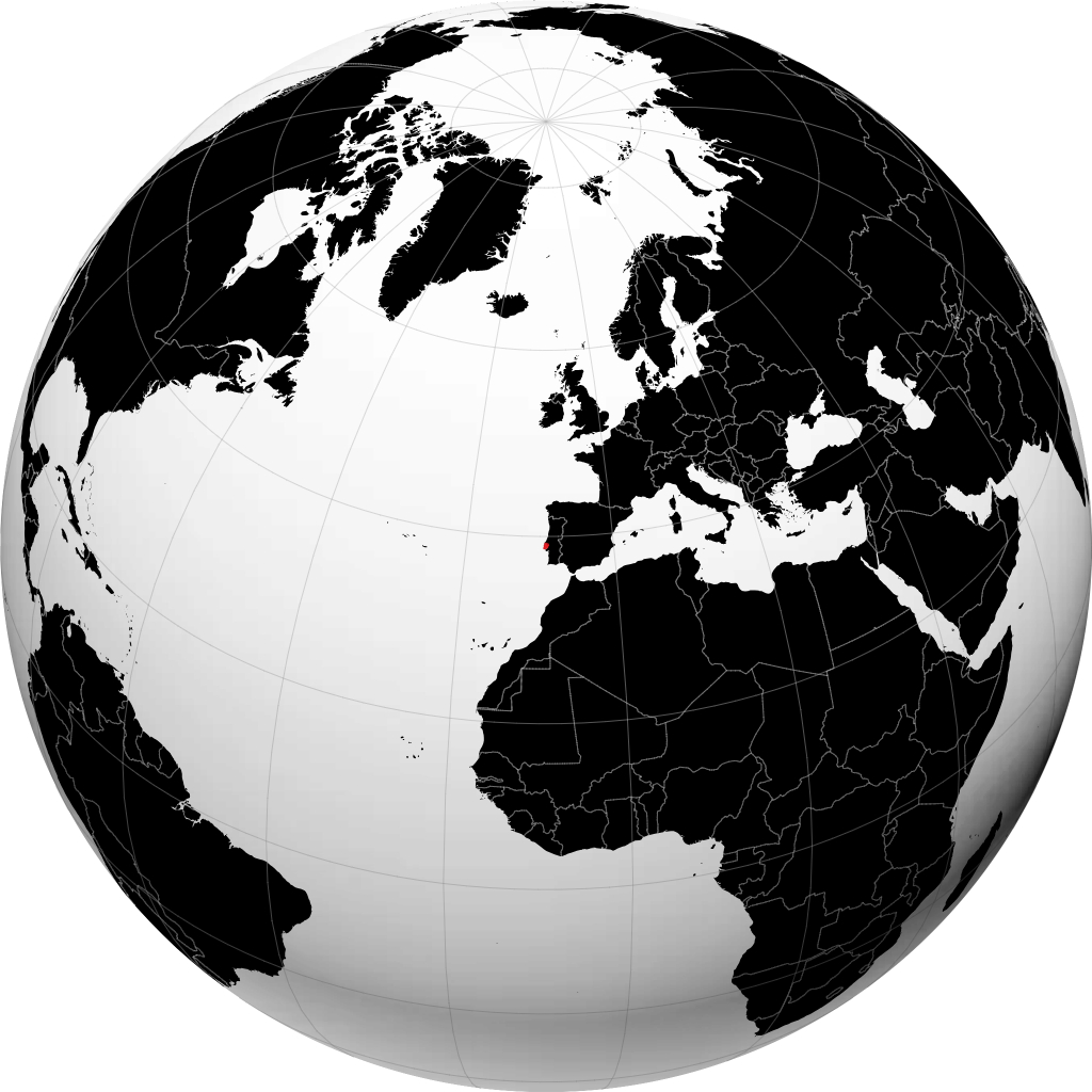 Dystrykt Lizbona na globusie
