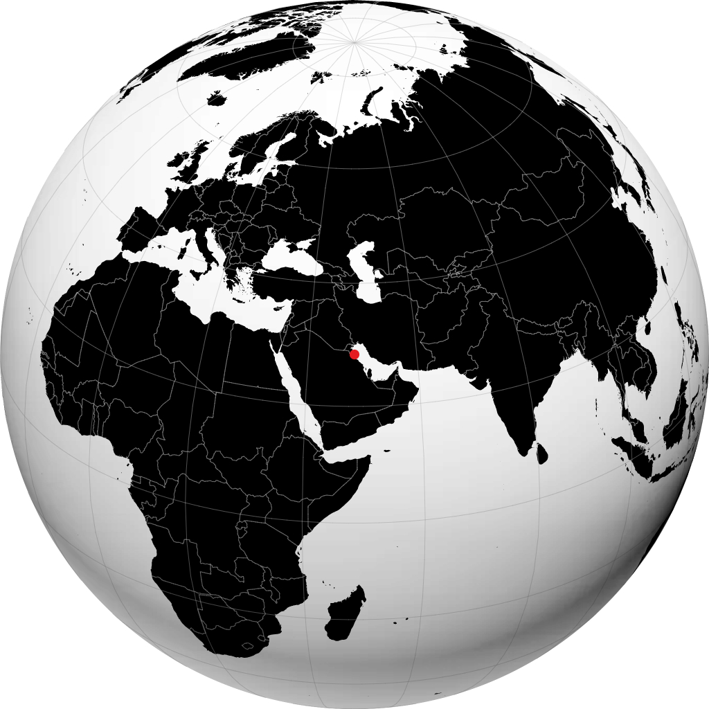 Ra’s al Khafji na globusie