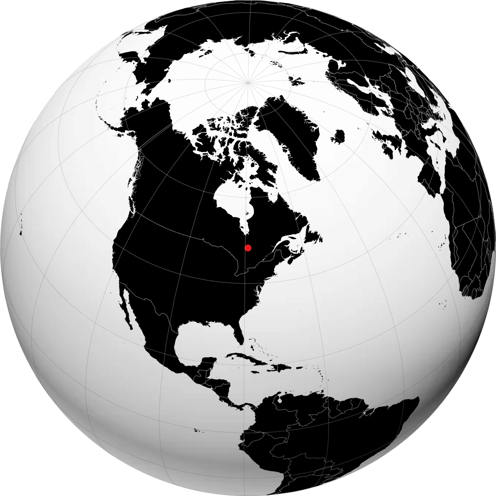 Rouyn-Noranda na globusie