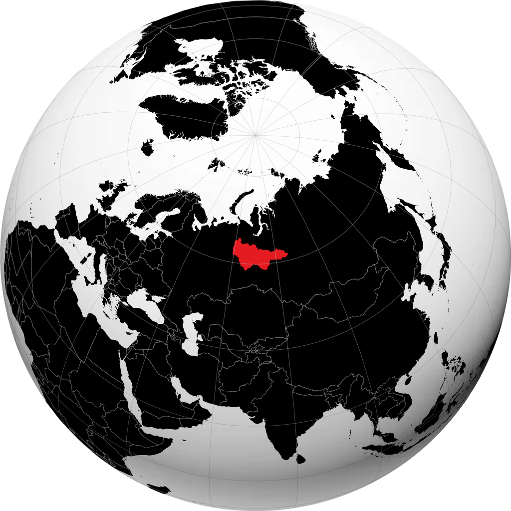 Autonomiczny Okręg Chanty-Mansyjski na globusie