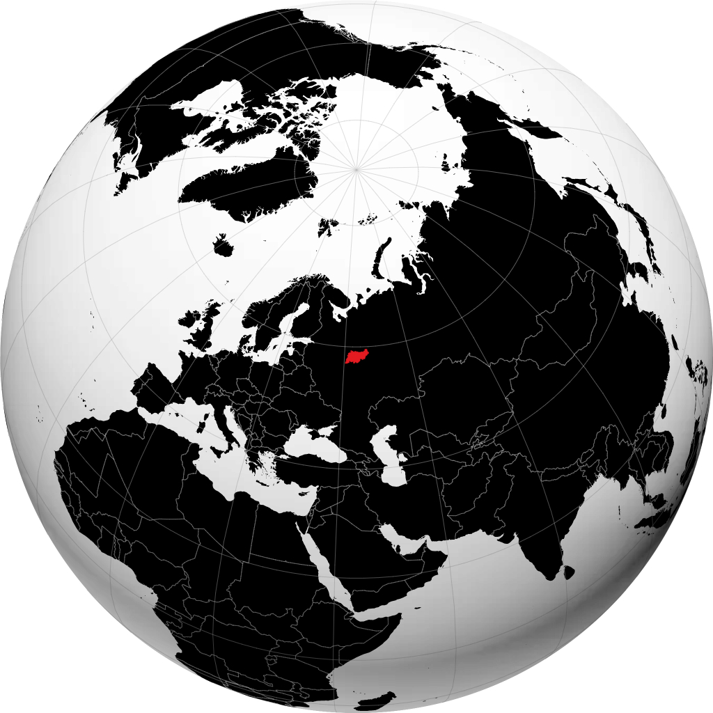 Obwód Kostromski na globusie