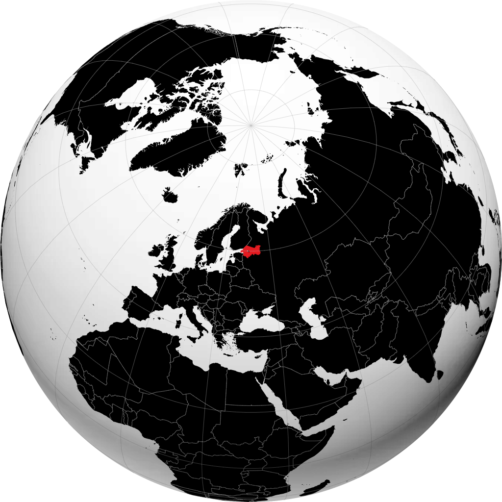 Obwód Leningradzki na globusie
