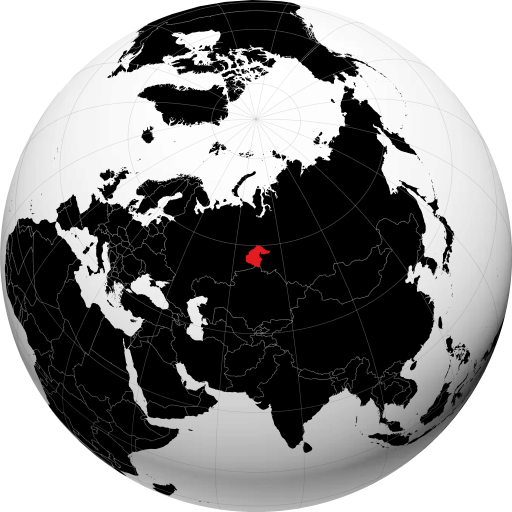 Obwód Tiumeński na globusie