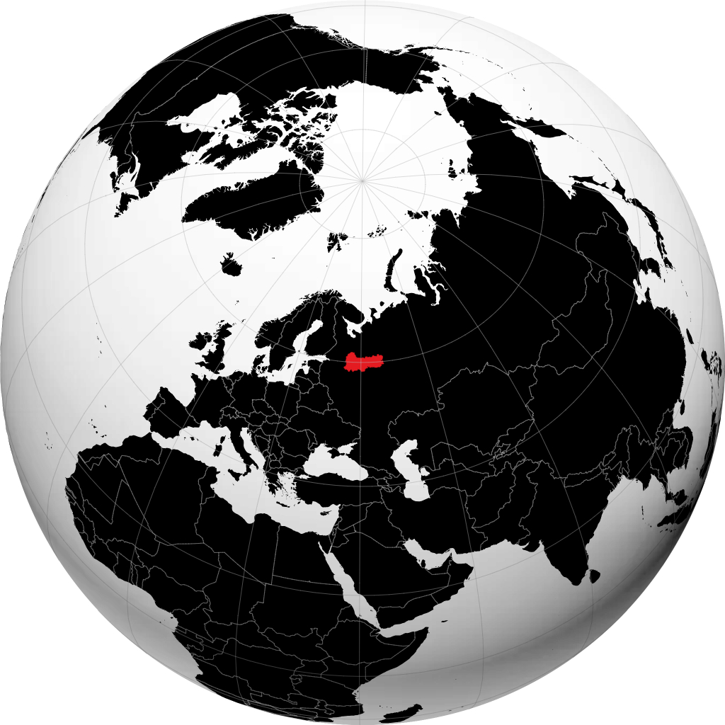 Obwód Wołogodzki na globusie